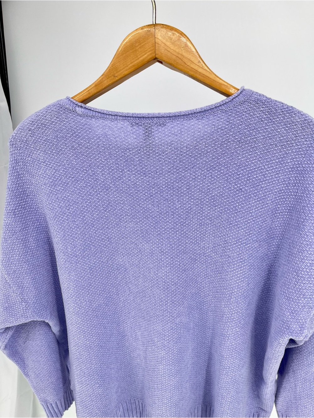 Eileen Fisher New Organic Cotton Lavender Textured Sweater Large | Boxy Relaxed - Picture 7 of 8